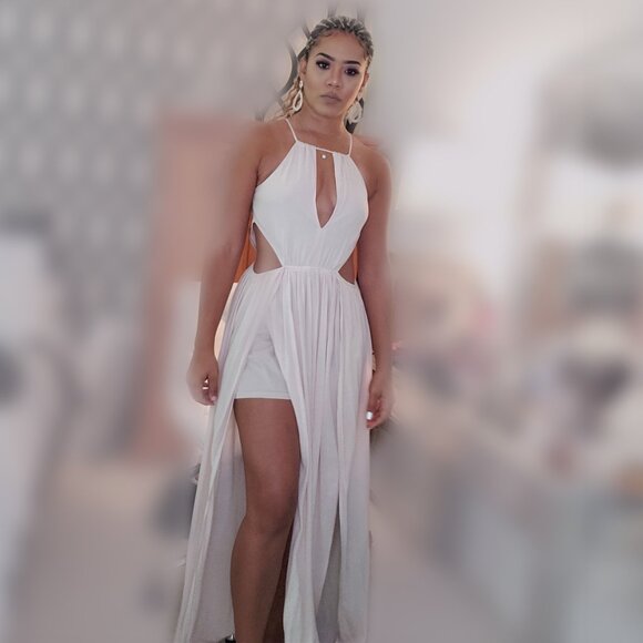 Pink Cutout Maxi Dress - Picture 2 of 3